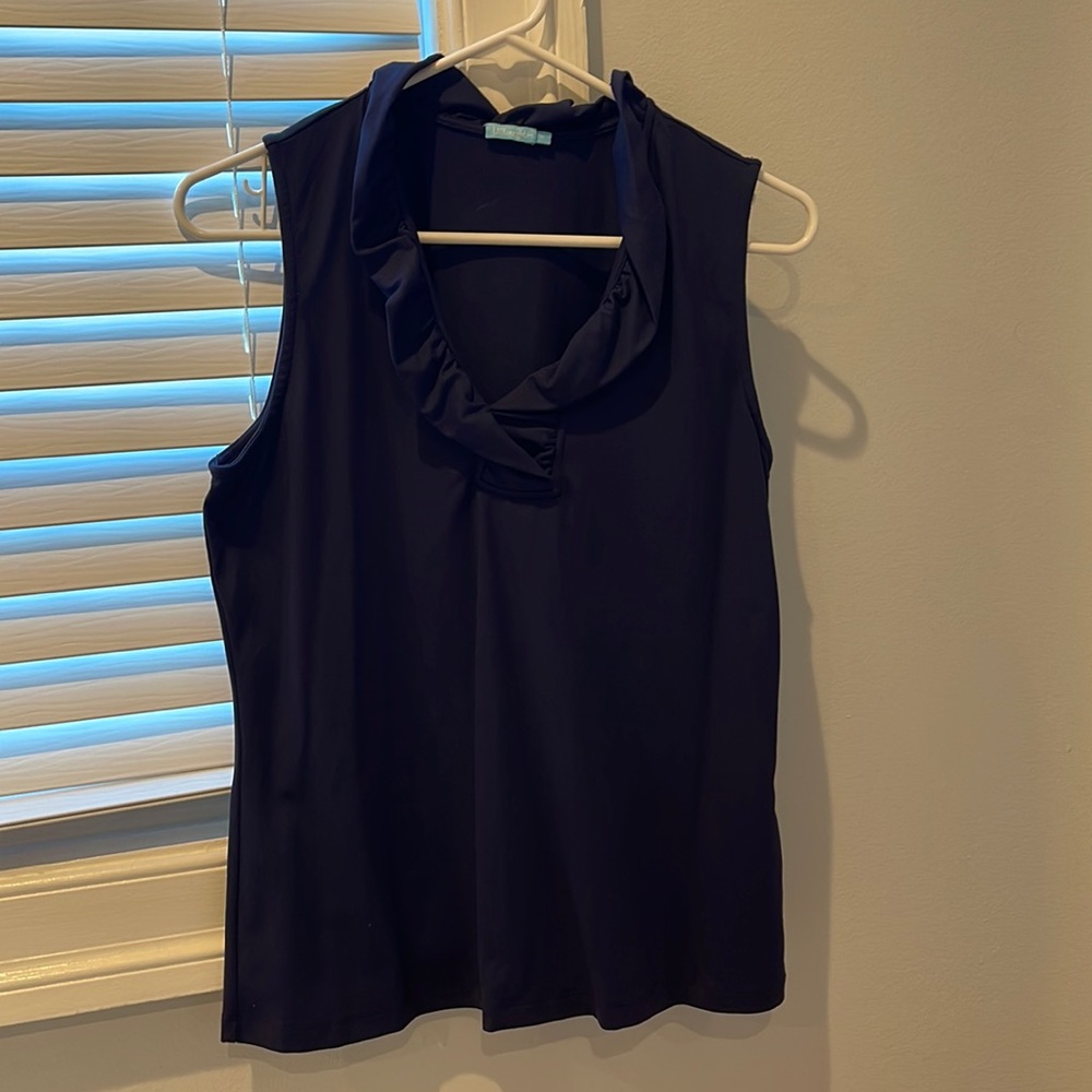 J McLaughlin Durham sleeveless ruffle top